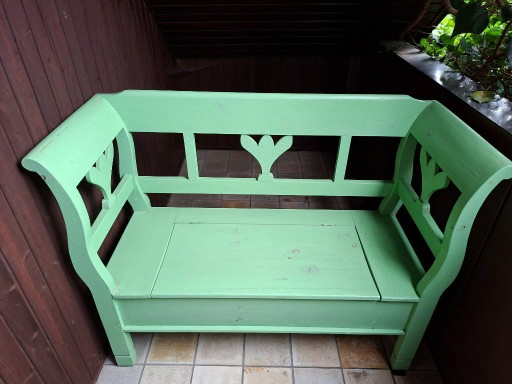 Panca Biedermeier / Panca svedese color verde menta