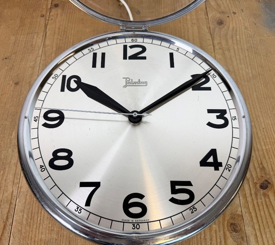 Image 1 of Vintage German Electric Wall Clock from Palmtag, 1960s
