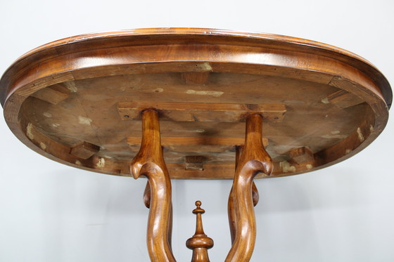 Image 1 of 1930s Bentwood Table with Walnut Top Finish, Czechoslovakia