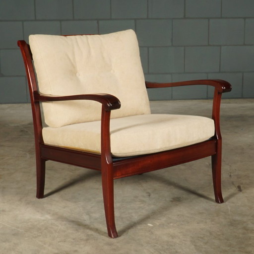Vintage fauteuils – mahoniehout – jaren 60/70 – Textile (photo 2 of 13)