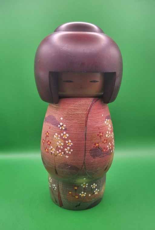 Magnifique grande Doshin Kokeshi de Masae Fujikawa