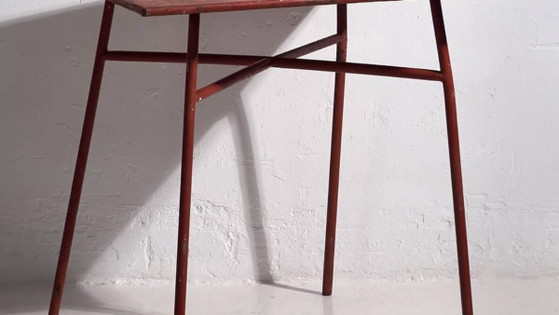 Antique red outdoor table (c.1920) #13 – Garden tables, Iron (photo 3 of 13)