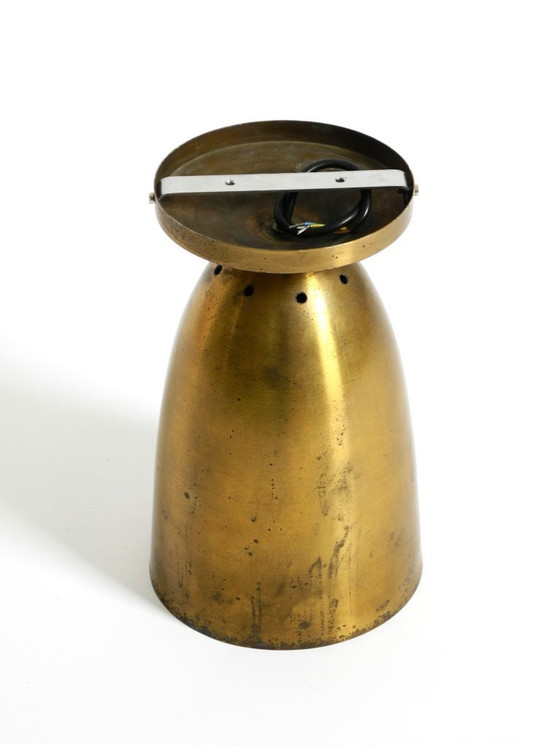 Image 1 of Large original Mid Century Modern brass ceiling lamp