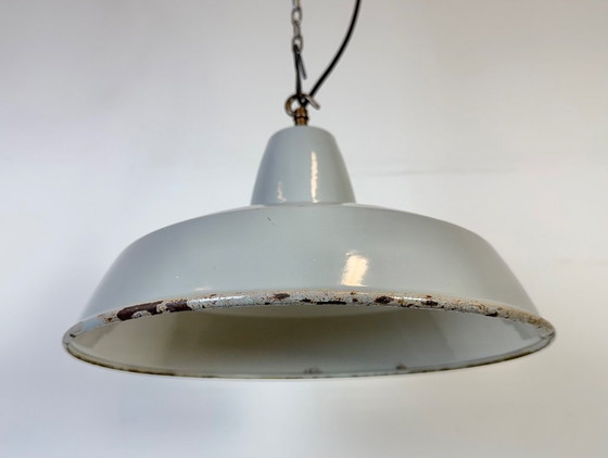 Image 1 of Lámpara colgante industrial de esmalte gris de Thorlux, década de 1960