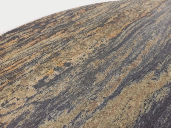 Image 1 of Vintage ovale marmeren salontafel uit de jaren 70