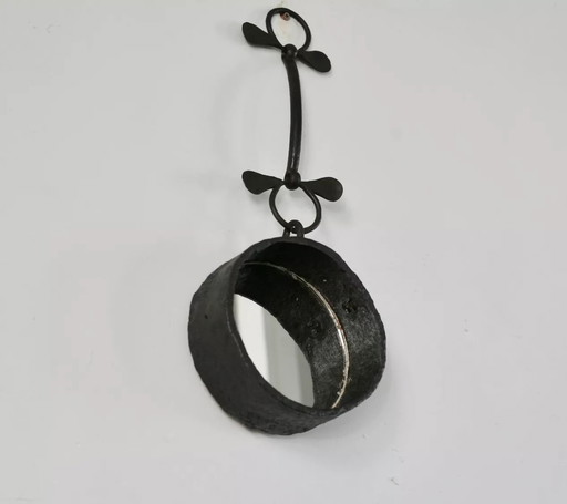 Miroir Suspendu en Métal, Années 50