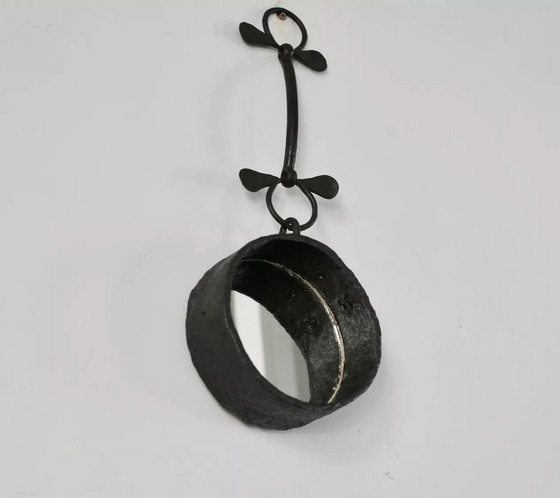 Image 1 of Miroir Suspendu en Métal, Années 50