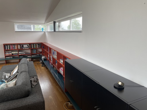 Mobile a parete angolare di design lungo stile Castelijn – wandkast, Metal, Wood