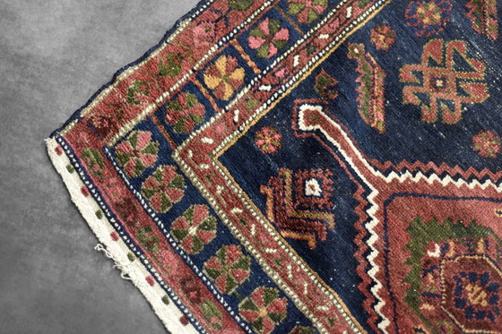Image 1 of Vintage Hand-Woven Oriental Nomadic Tribal Shiraz Qashqai Rug, 1940s