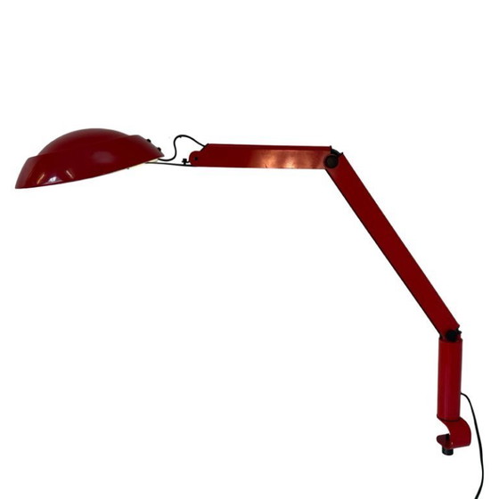 Image 1 of Jørgen Gammelgaard for Pandul (Nordisk Solar) - Desk lamp model ‘JoGa’ - Red, adjustable desk mounted with a clamp