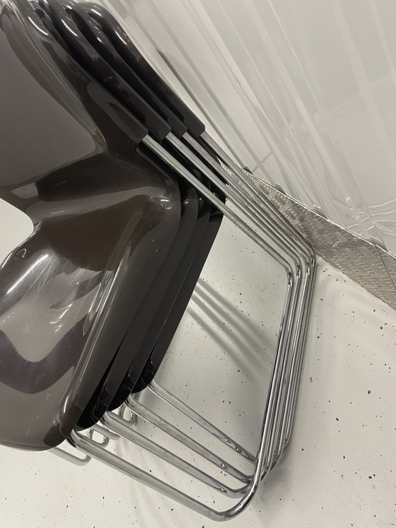 Gerd Lange, 4 sedie da pranzo vintage in cromo stile metà secolo – Chrome, Plastic (photo 10 of 11)