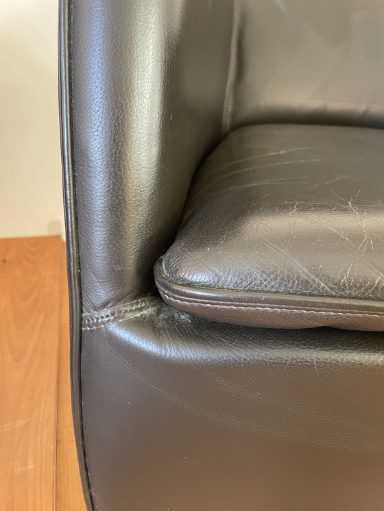 Image 1 of Fauteuil en cuir Wittmann Senta, marron foncé