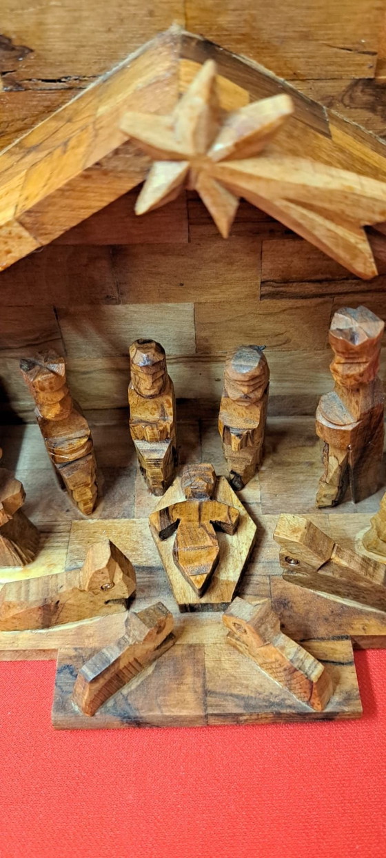 Crèche de Jérusalem faite à la main, Sculptures, Bois, Marron (photo 4 sur 10)