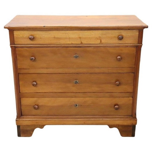 Antieke houten ladekast, eind 19e eeuw