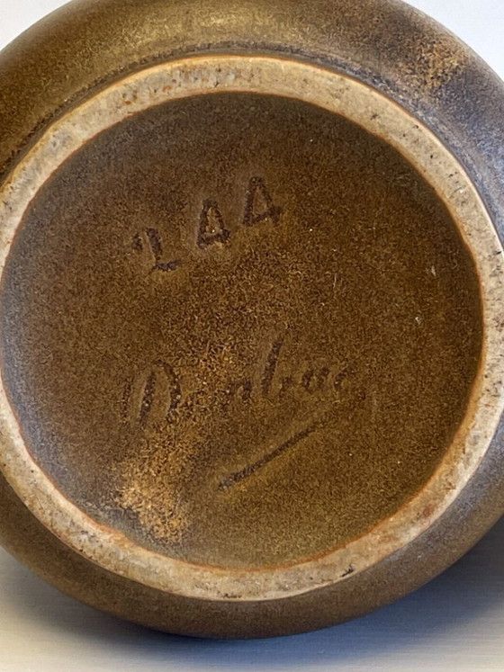 Image 1 of Pair of Denbac vases, model 244 – vintage French glazed ceramic – 19cm