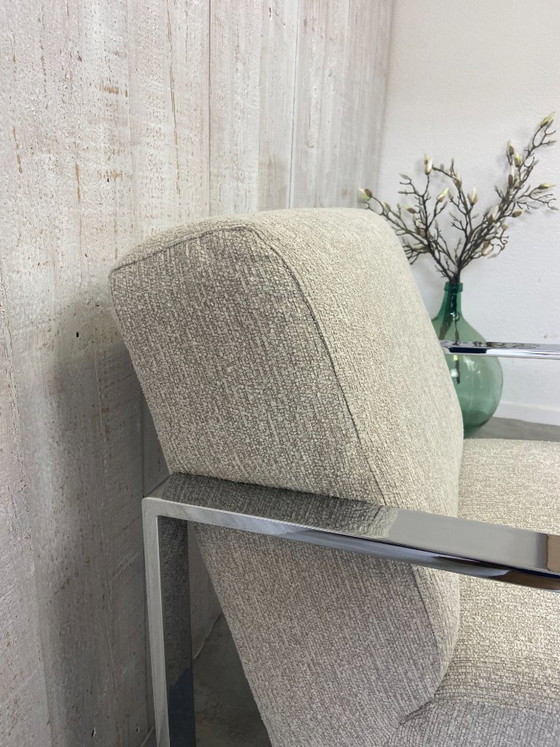 Image 1 of Designfauteuil van verchroomd roestvrij staal