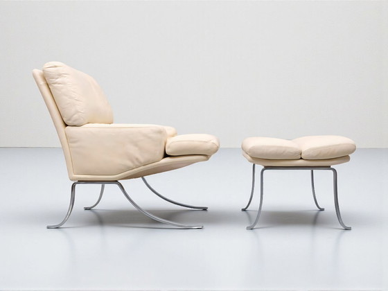 Image 1 of Durlet — Coppia di poltrone con poggiapiedi, Belgio, anni '70