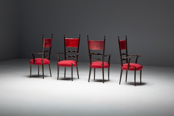 Image 1 of Sedie da pranzo con schienale alto di Aldo Tura, Italia, 1962