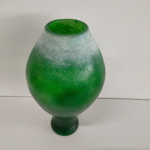 Extraordinary and unique Vintage 1970s Scavo Murano vase