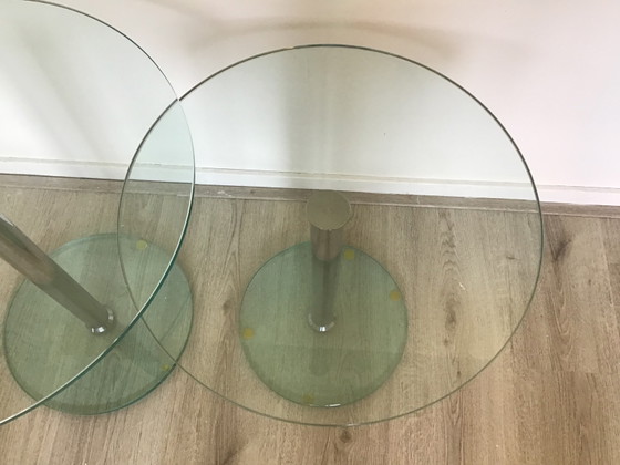 Set de Mesas Auxiliares Diseño Metaform – Glass, Chrome (photo 4 of 7)
