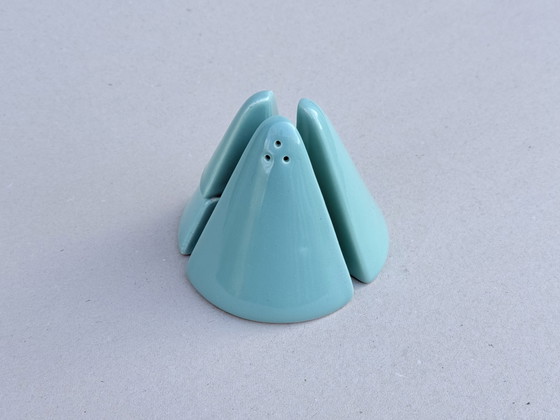 Magnifique Ensemble Salière et Poivrière Design Vintage (3 pièces) – Années 60 – Accessoires de table, Ceramic (photo 4 of 7)