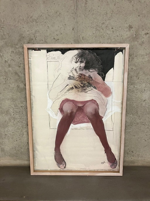 🇧🇪 Painting "Linde" - PIET PEERE 1982 - 106x145cm