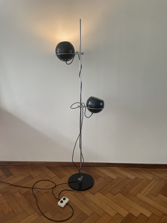 Image 1 of Lampada da terra vintage - Lampada a globo Gepo