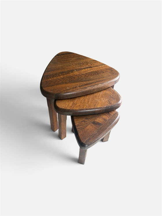 Nest Beistelltische, Mid-century, Holz, Braun (Foto 2 von 5)