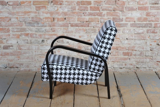 Paar gerestaureerde art-deco fauteuils, door Koželka en Kropáček, Tsjechië, jaren dertig – Textile, Wood (photo 8 of 12)