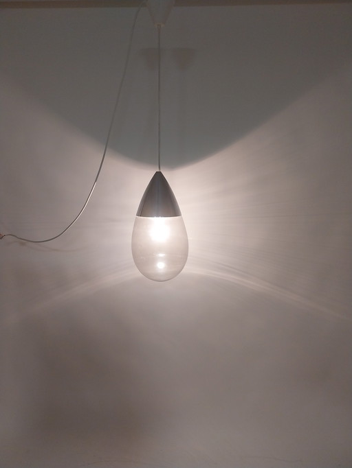 1 x Glashütte Limburg Tropfen- oder Teardrop-Hängeleuchte 1970s