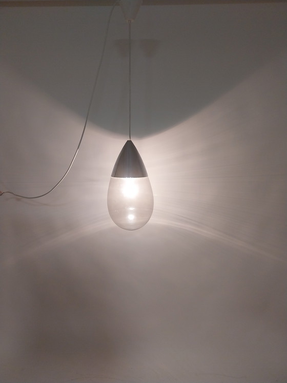 Image 1 of 1 x Glashütte Limburg Tropfen- oder Teardrop-Hängeleuchte 1970s