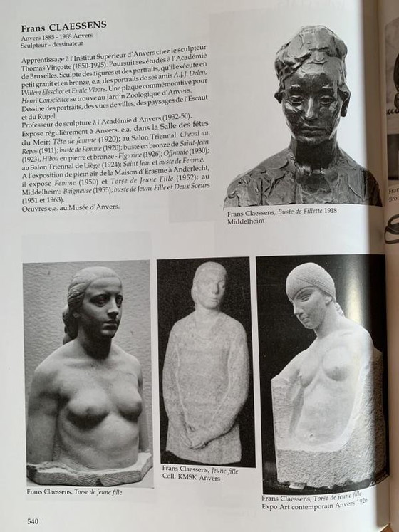 Frans Claessens, Levensgrote Buste van Pablo Picasso, Gesneden Hout, Jaren 30 – Beeldhouwkunst, Wood (photo 12 of 14)