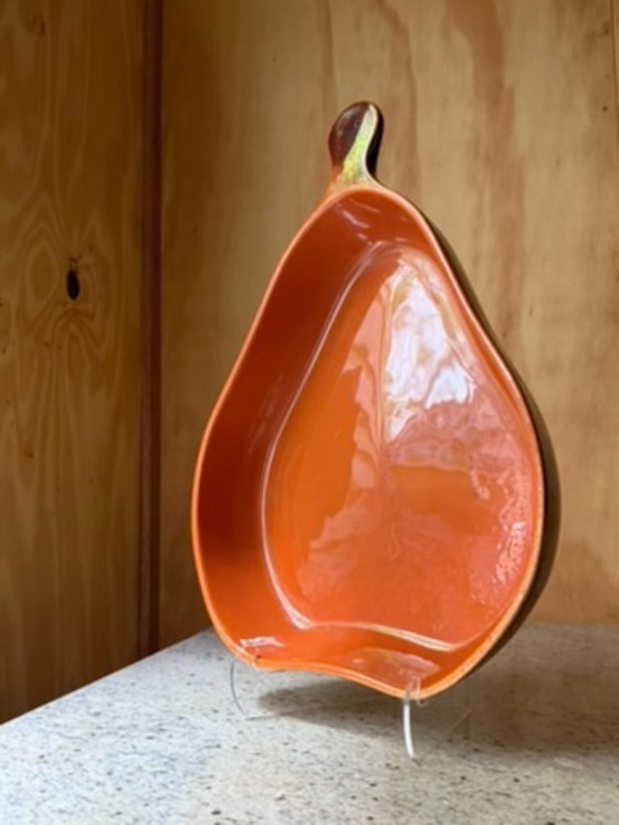 Vintage BCI Bretagne France Pear Shaped Baking Dish - Burnt Orange Glazed Ceramic - French Country Kitchen (photo 4 of 19)