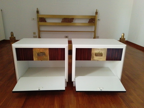 Image 1 of Coppia di comodini Luciano Frigerio, Italia anni '70