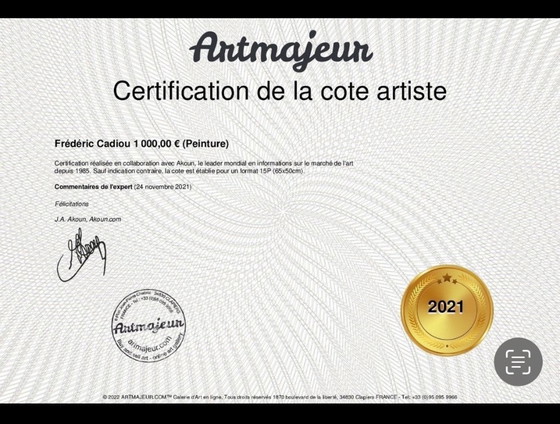 Image 1 of Inchiostro sanguigno su carta bianca da 250 g, formato 40x30 cm