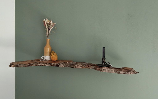 Tavola in legno d'ulivo con mensole