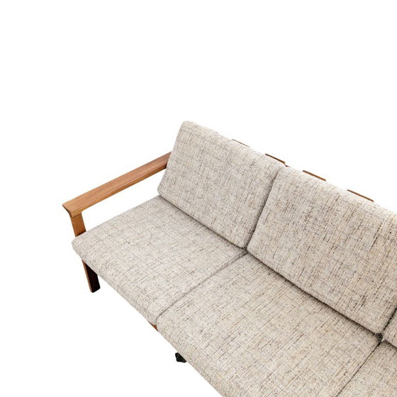 Original Vintage Midcentury Three-Seater Sofa Teak Vamo Denmark, Vamo Møbelfabrik, 3-5 seaters, Wood, Beige (photo 7 of 11)