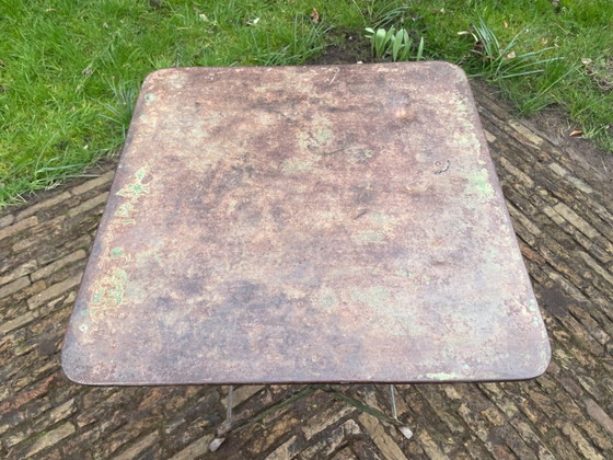 Image 1 of Mesa de bistró, mesa de jardín, mesa plegable, estilo francés antiguo.