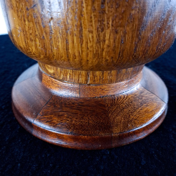 Image 1 of Vintage teak pot / bowl on a stand, 1970s