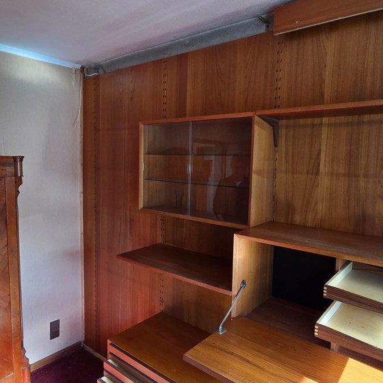 Poul Cadovius Cado Wall System, Teak Veneer, Vintage Danish Design, Wall cabinet, Wood, Brown (photo 17 of 33)
