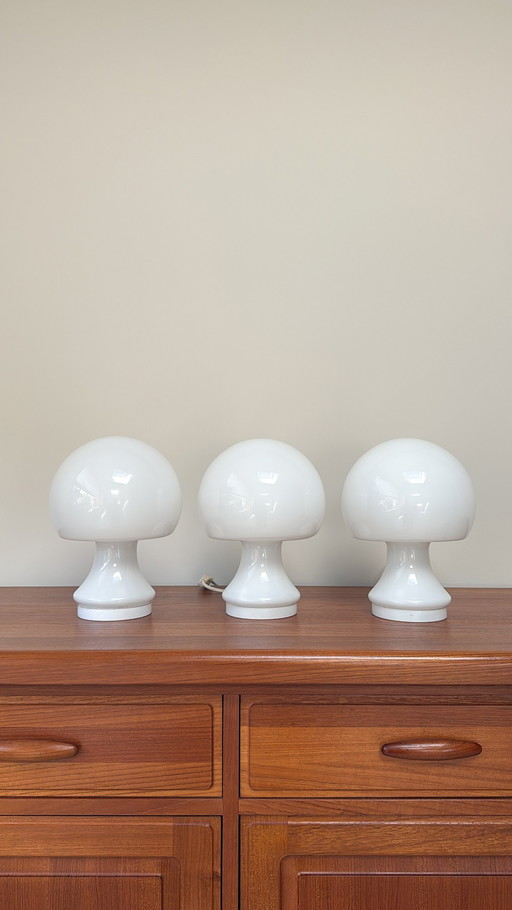 Lampe à champignon vintage en verre de l'époque Spage