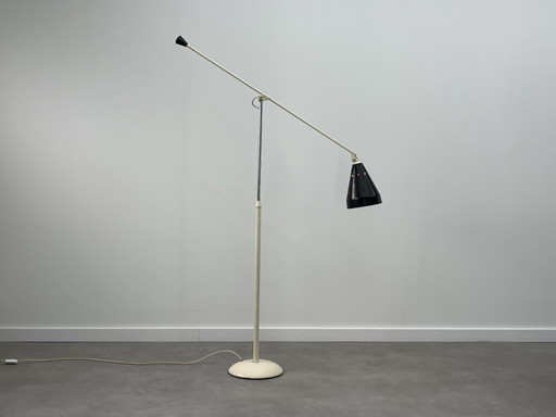 Lámpara de pie vintage Wim Rietveld modelo 6322 para Gispen
