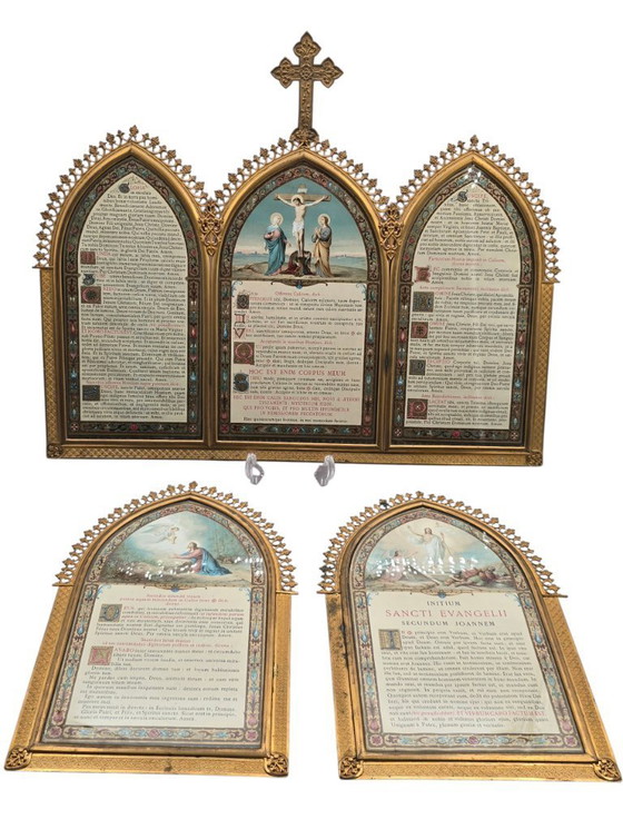 Image 1 of Altar Canon (Altar Cards (Tabellae Lavabo) 19th Century