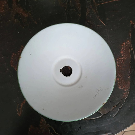 Green enameled sheet metal lampshade – Decorative Objects (photo 3 of 4)