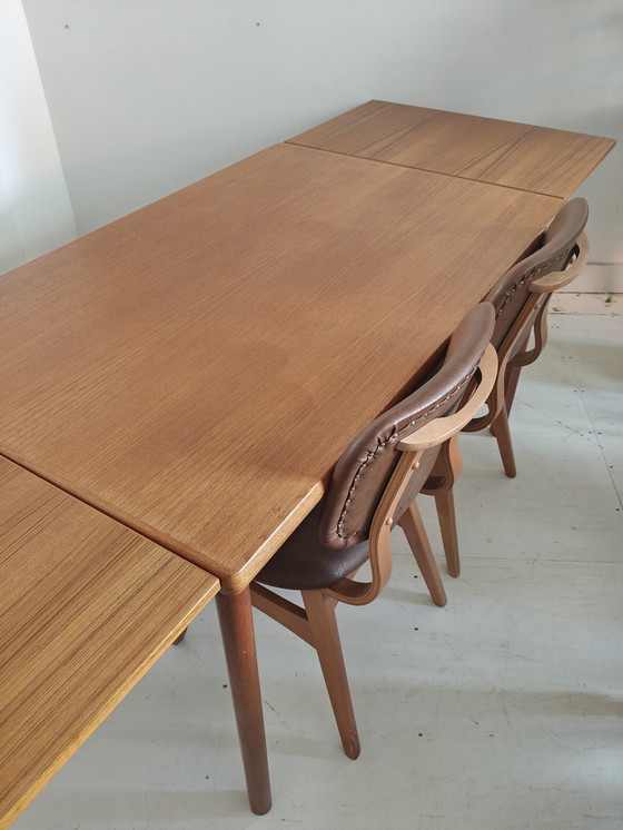Image 1 of Table de salle à manger vintage | extensible | Henning Kjaernulf | Vejle