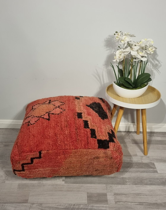 Image 1 of Vintage Moroccan Pouf, Berber Seat Cushion