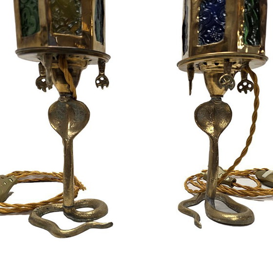 Image 1 of Vintage Moroccan cobra lantern lights, 1960s