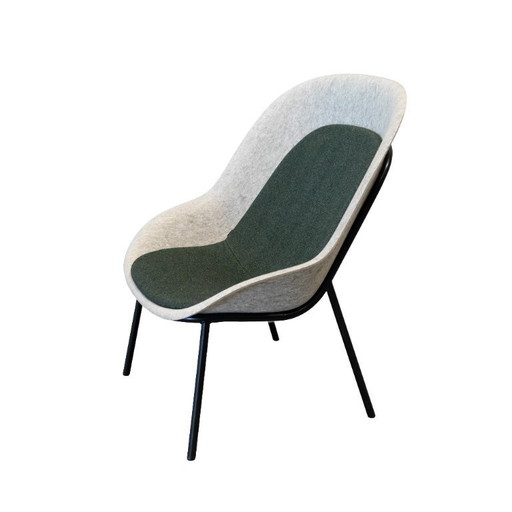 Nook Pelt Filz-Loungesessel grau/grün