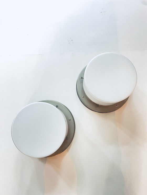 Image 1 of 2x Giso (Gispen) plafonnière ‘Cilinder’. Dutch design 