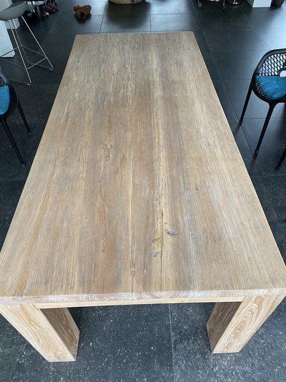 Image 1 of Massief houten tafel op maat gemaakt door Restyle XL 